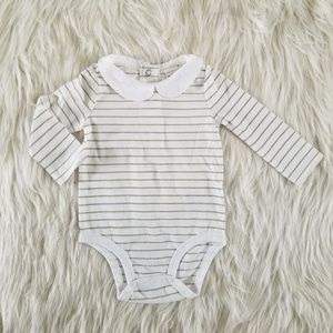 Baby girl Peter pan collar sparkly bodysuit